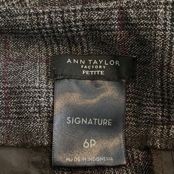 Ann Taylor Factory petite 6 signature pants plaid brown - Picture 11 of 12